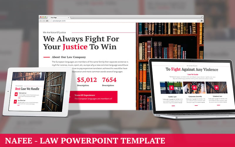 Nafee - Law Powerpoint Template PowerPoint Template