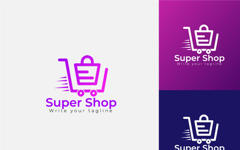 Online Super Shop Logo Design Logo Template