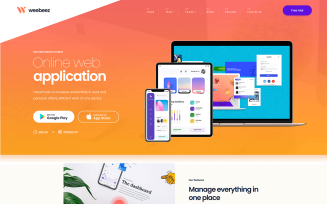 Weebeez - Web Application WordPress Theme