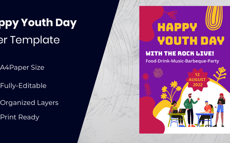 Happy Youth Day Modern Party Brochure Corporate Identity