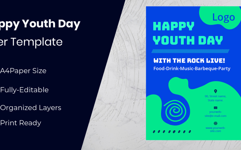 International Youth Day Poster Making Corporate Identity