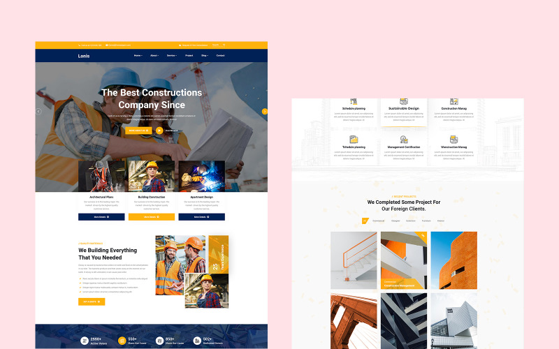Lonis - Construction PSD Template