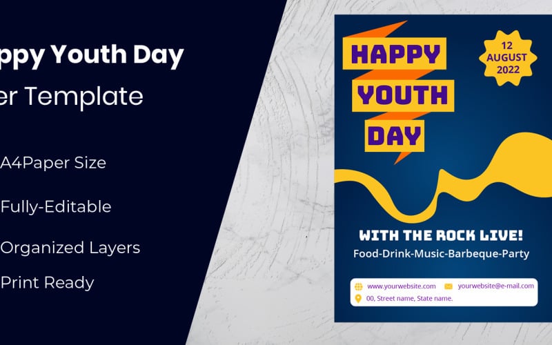 Modern Social Youth Day Party Corporate Identity