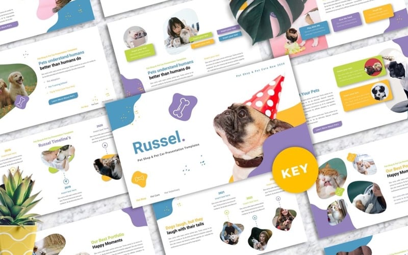 Russel - Pet Care Keynote Templates