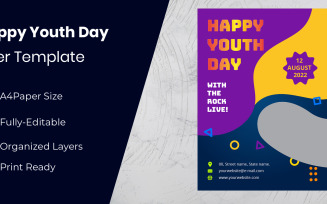 Youth Day Poster Drawing Design