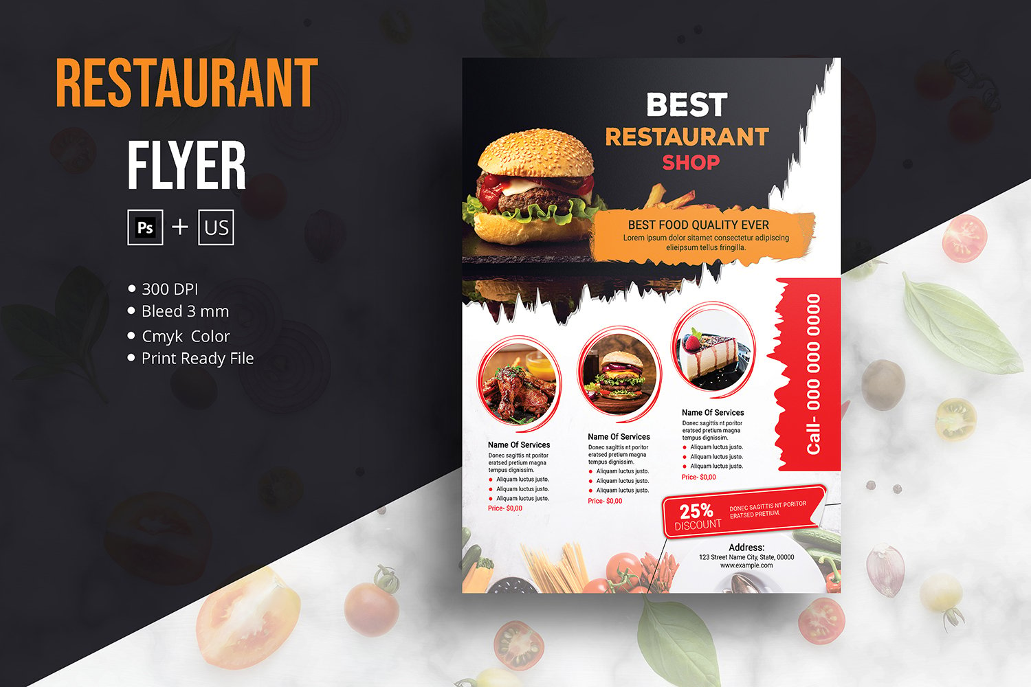 Kit Graphique #187670 Restaurant Flyer Divers Modles Web - Logo template Preview