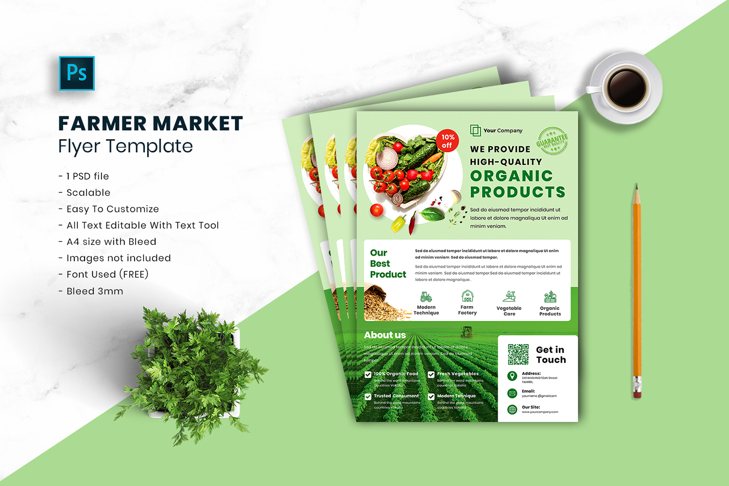 Template #187682 Health Vegetables Webdesign Template - Logo template Preview