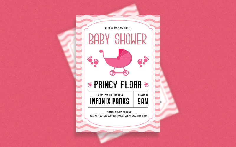 Attractive and Quality Baby Shower Flyer Corporate Identity
