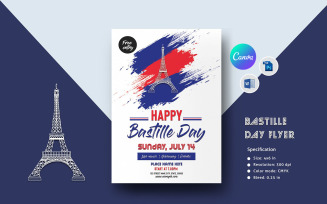 Bastille Day Celebration Flyer Template