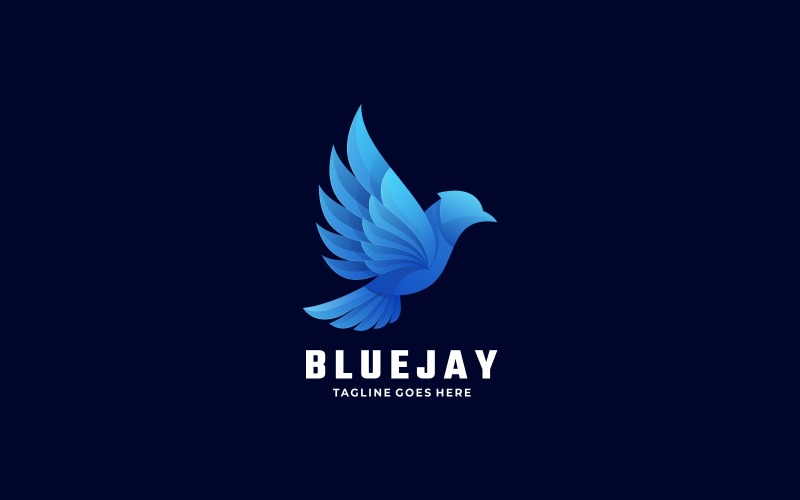 Blue Jay Gradient Logo Template
