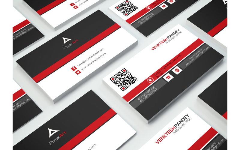 Business Card Corporate-Layered Photoshop Template Corporate Identity