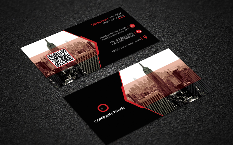 Business Card Corporate Picture Based- Layered Photoshop Template Corporate Identity