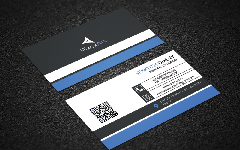 Business Card Corporate Plane- Layered Photoshop Template Corporate Identity