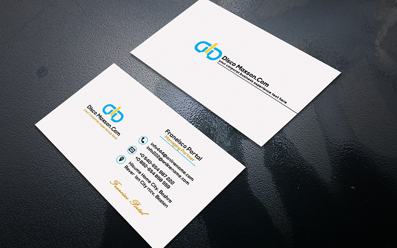 White Business Card so-93 Corporate Identity