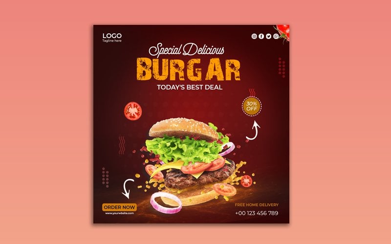 Template #187738 Flyer Food Webdesign Template - Logo template Preview