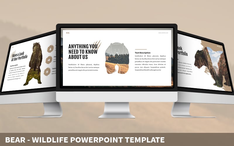 Template #187763 Grizzly Brown Webdesign Template - Logo template Preview