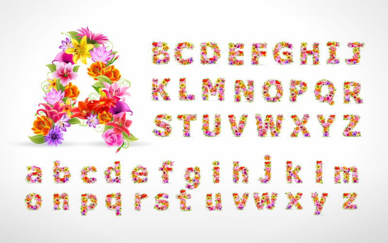 Kit Graphique #187795 Alphabet Bloom Divers Modles Web - Logo template Preview