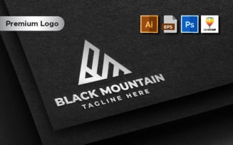 Black Mountain Minimalist Logo Template