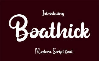 Boathick Modern Script Font
