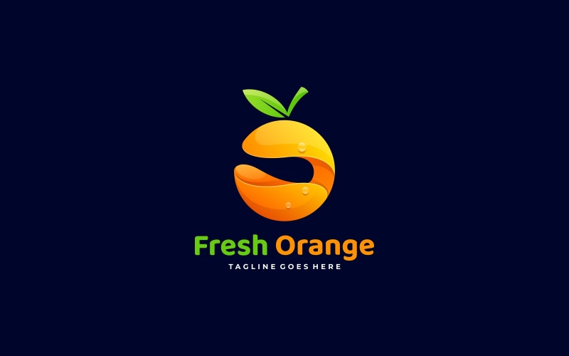 Fresh Orange Gradient Logo Logo Template