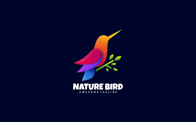 Nature Bird Colorful Logo Logo Template