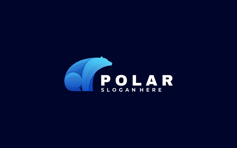Polar Gradient Logo Style Logo Template