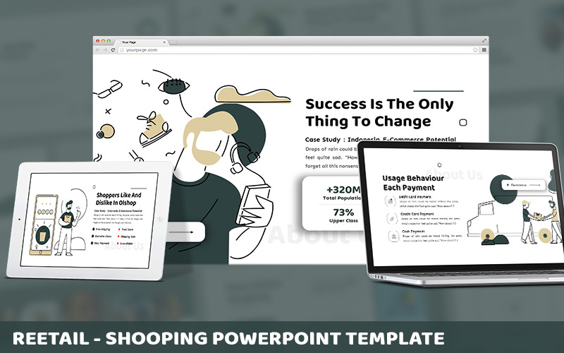 Reetail - Shopping Powerpoint Template PowerPoint Template