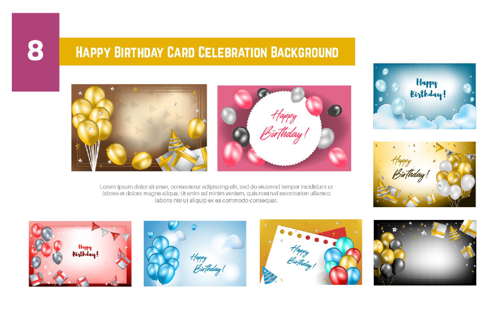 Kit Graphique #187805 Happy Birthday Divers Modles Web - Logo template Preview