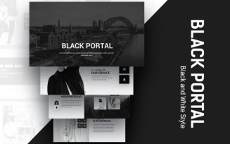 Black Portal Google Slide Template