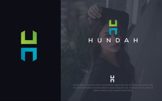 H Letter Hundah Logo Template
