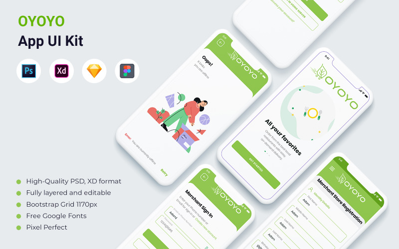 OYOYO- E commerce App UI Kit UI Element