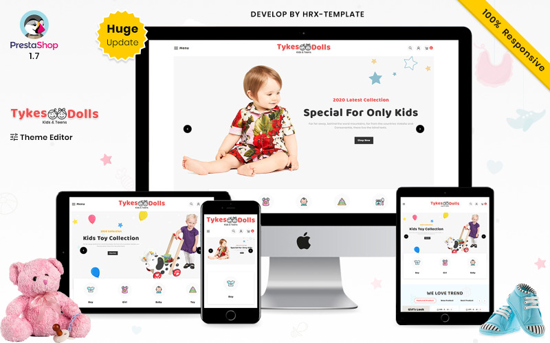 Tykes Dolls Mega Children Fashion Kids Store Prestashop Premium Themes PrestaShop Theme