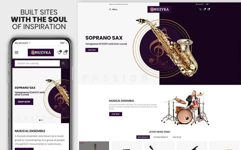 Template #187975 Drum Set Webdesign Template - Logo template Preview