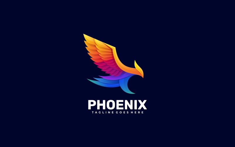 Phoenix Gradient Colorful Logo Logo Template