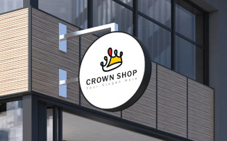 Crown Shop Logo Design Template