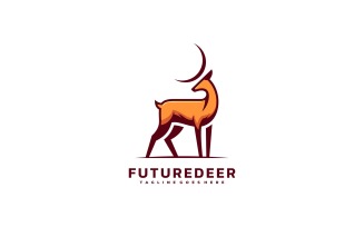 Deer Simple Mascot Logo Template