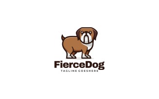 Fierce Dog Simple Mascot Logo
