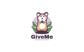 Hamster Simple Mascot Logo