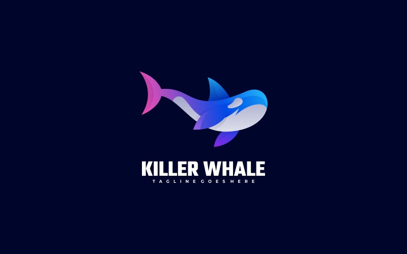 Killer Whale Gradient Logo Logo Template