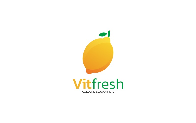 Lemon Vit Fresh Gradient Logo Logo Template