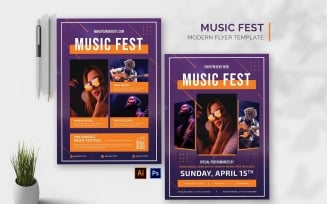 Music Fest Flyer Print Template