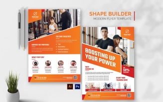 Shape Builder Gym Flyer Print Template