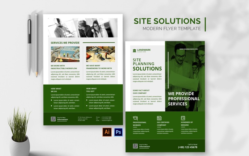 Site Plan Solutions Flyer Corporate Identity