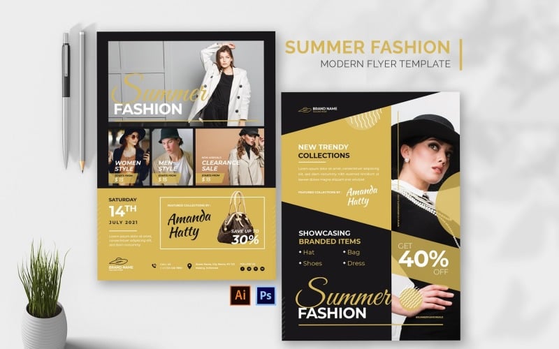 Summer Fashion Clearance Flyer Corporate Identity