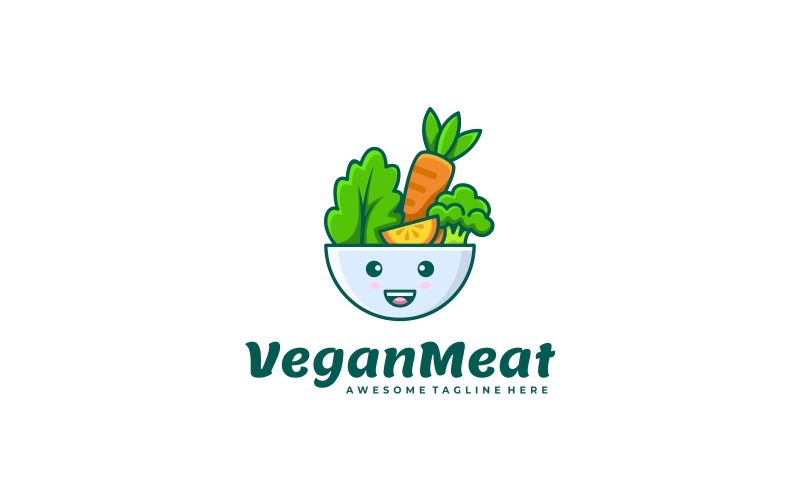 Vegetables Color Mascot Logo Logo Template