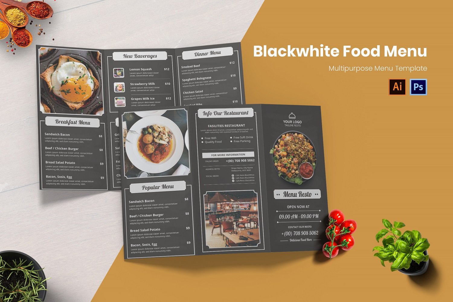 Template #188115 Menu Business Webdesign Template - Logo template Preview