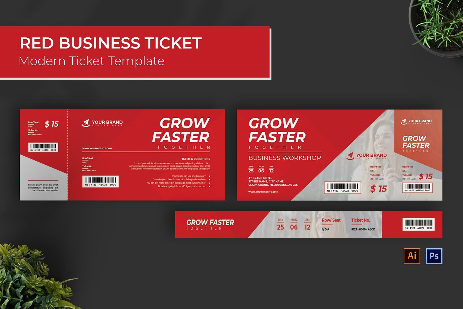 Kit Graphique #188137 Ticket Business Divers Modles Web - Logo template Preview