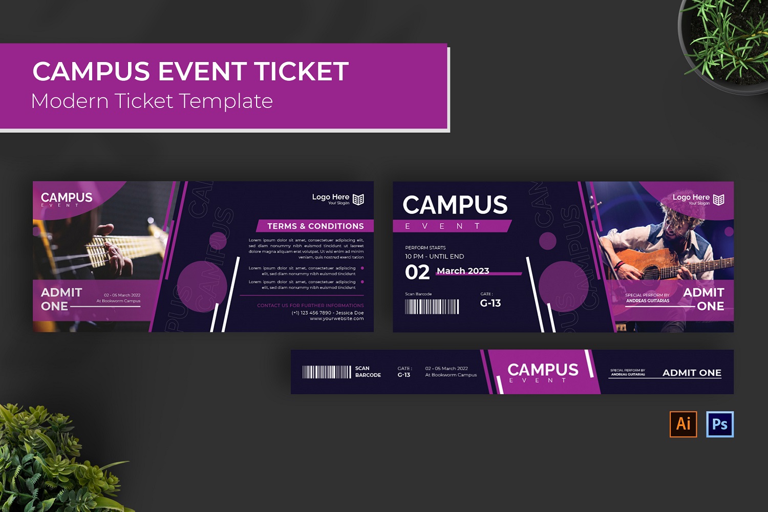 Kit Graphique #188141 Ticket Business Divers Modles Web - Logo template Preview