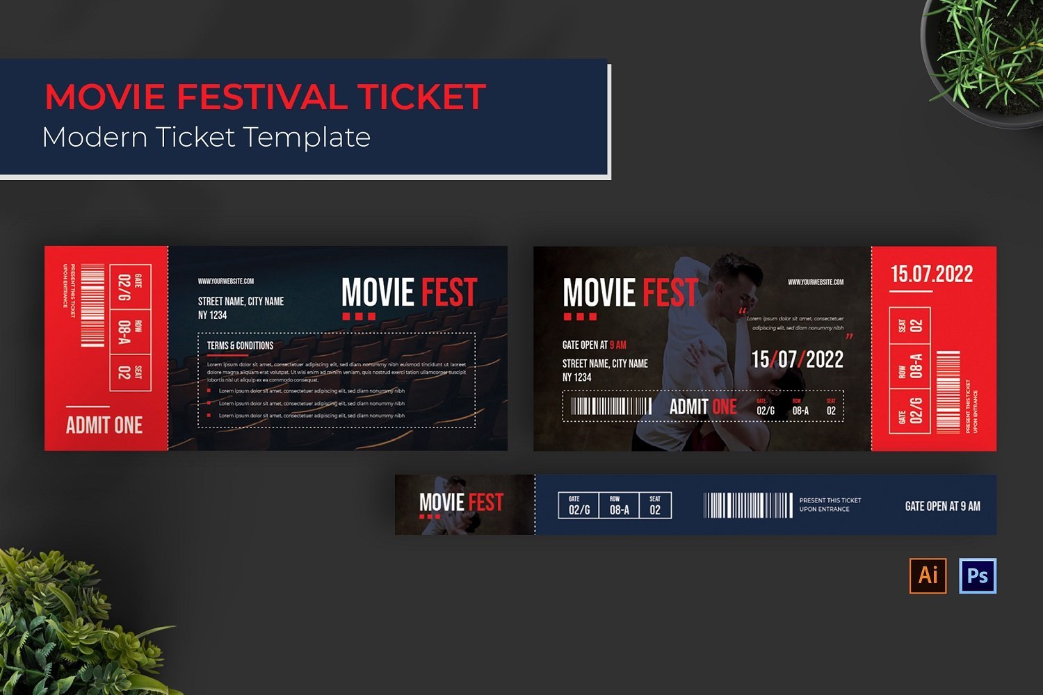 Kit Graphique #188143 Ticket Business Divers Modles Web - Logo template Preview