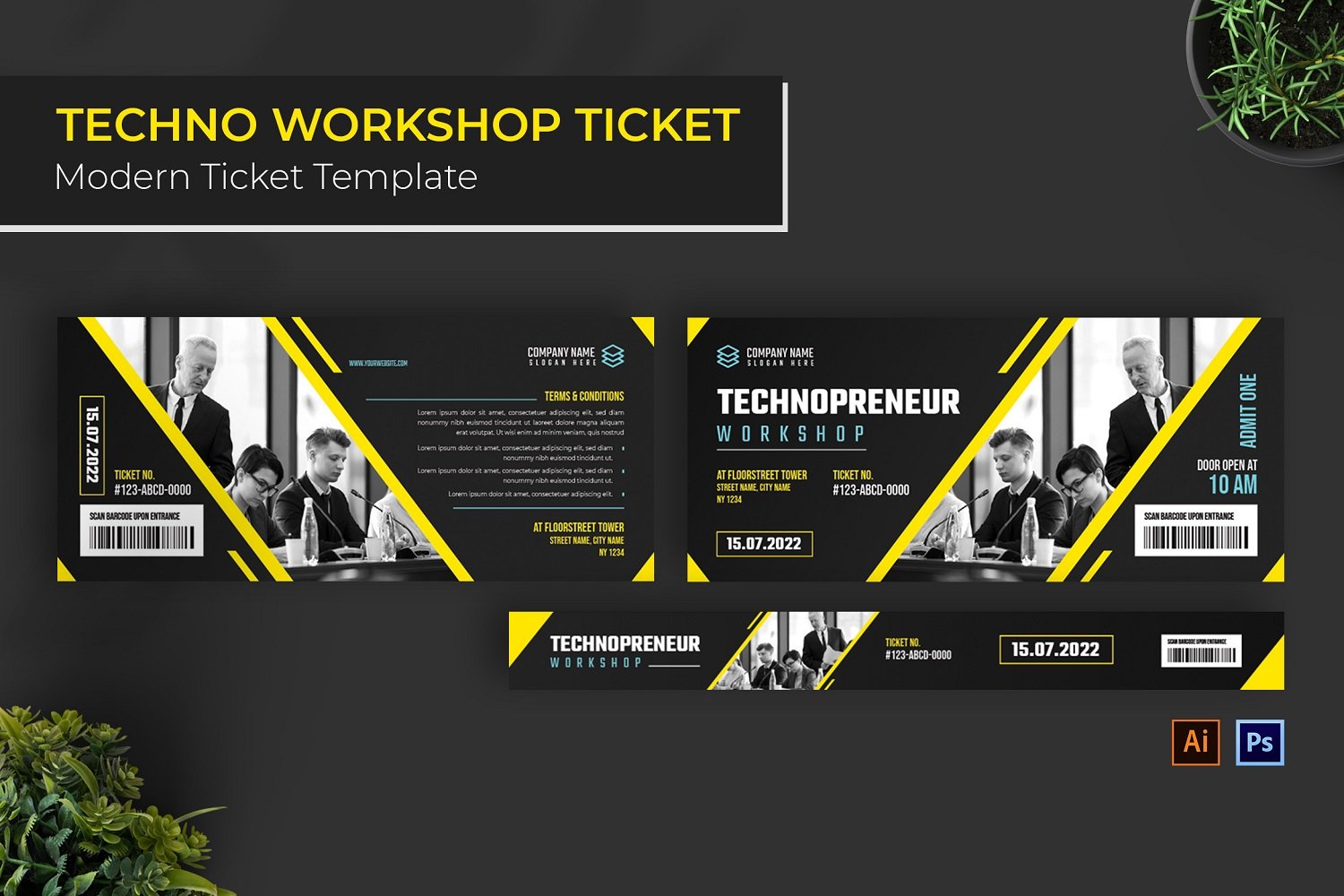 Kit Graphique #188144 Ticket Business Divers Modles Web - Logo template Preview